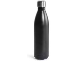 Sagaform Stalen Fles Groot, Zwart