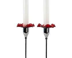 Sagaform Viva kaarsenhouder set van 2 D7.5cm H1.5cm bordeaux