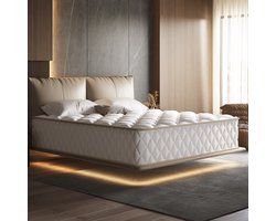 Saikefy Matras 90 x 200 cm - 22cm - Pocketvering Matras - 7-Zones - Orthopedisch - Afritsbaar en wasbaar hoeslaken - Anti-Allergie - Traagschuim - Gemiddelde Stevigheid