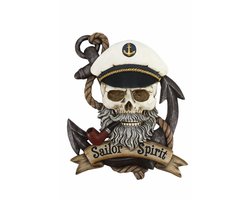 Sailor Spirit Schedel beeld - muurdecoratie - Zeeman - Kapitein - Skull - Decoratie - Woonaccessoires - 30cm Hoog