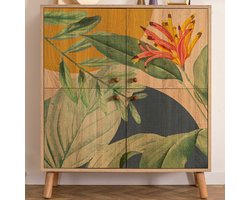 Saka Multifunctionele kast | 100% MELAMINE | Sonomo Groen Geel