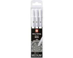 Sakura Basic Set 3 Gelpennen Zuiver Wit Medium