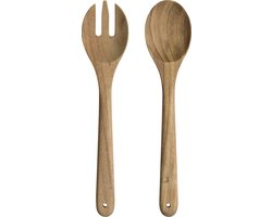 Saladebestek Leonardo Matera Hout (2-Delig)