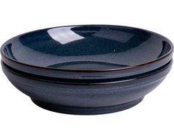 Saladeschaal 27,5 cm - Faro - blauw - set van 2 - Portugees stoneware