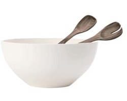 Saladeset 3-delig Porselein met Bestek - Grote Kom en Servies