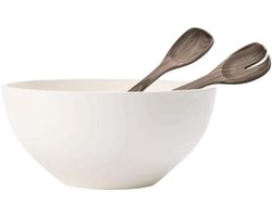 Saladeset 3-delig Porselein met Bestek - Grote Kom en Servies