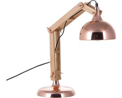 SALADO - Bureaulamp - Koper - Rubberhout
