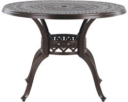 SALENTO - Tuintafel - Donkerbruin - 102 x 102 cm - Aluminium