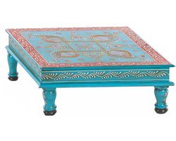 Salim | Accent Tafel in Mangohout turquoise