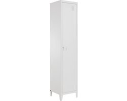 Salino|Commode met 1 deur in metaal wit