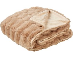SALKA - Bedsprei - Bruin - 150 x 200 cm - Nepbont