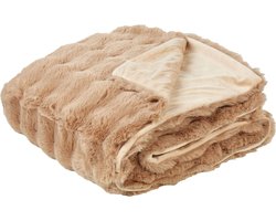 SALKA - Bedsprei - Bruin - 200 x 220 cm - Nepbont