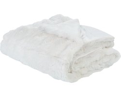 SALKA - Bedsprei - Wit - 150 x 200 cm - Nepbont
