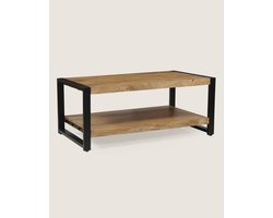 Salontafel 110 cm Mangohout – Rechthoekig – Industrieel