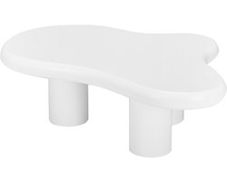 Salontafel 97x67x32cm Onregelmatig Wolken Vorm MDF Gevoerde Onderzijde Gelakt Creatief Woonkamer