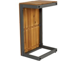 Salontafel aluminium en acaciahout Darcio bijzettafel side table