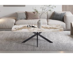Salontafel 'Apollo' 130 cm Deens Ovaal Glanzend steen Pandora