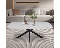 Salontafel 'Apollo' 130 cm Deens Ovaal Steen Wit