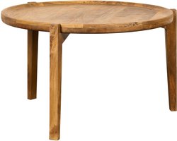 Salontafel Arras - Mangohout - Naturel - 80 x 38 x 80 cm (BxHxD)