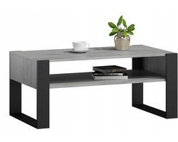 Salontafel bank KAJA 120cm beton-zwart loft retro PER