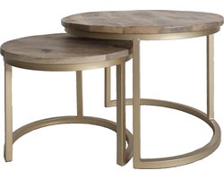 Salontafel bart - goud - set van 2
