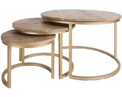 Salontafel Bart Goud - Set van 3