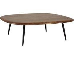 Salontafel Basso Acaciahout Bruin 100x31x100 cm (BxHxD) Vierkant Afgeronde hoeken