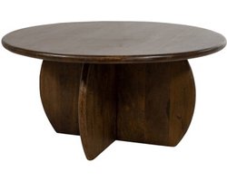 Salontafel Belly rond Ø80cm mangohout - walnoot