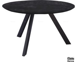 Salontafel Berlin Rond mangohout 80 cm - Zwart