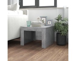 Salontafel Beton Grijs - Bijzettafel Woonkamer - Woonruimte Inrichten - Stevig Tafelblad - 50x50x35 cm - Beton Grijs
