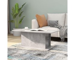 Salontafel Betonlook - Bijzettafel Woonkamer - Drinken Plaatsen - Stevige Constructie - 102 x 55.5 x 40 cm - Grijs