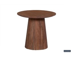 Salontafel / Bijzettafel 'Miguel' 50 cm Rond Mango Hout Lichtbruin