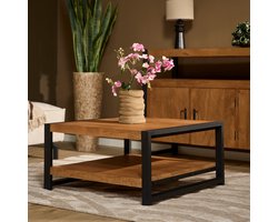 Salontafel Boaz | 75x80 cm mangohout - tafel - hout - koffietafel