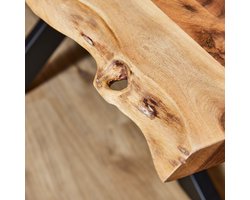 Salontafel - Boomstamtafel - salontafel live edge - salontafel industrieel 120 cm