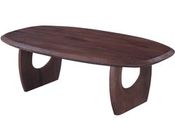 Salontafel Braga - 130x70x40cm - Massief Mangohout - Donkerbruin