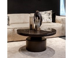 Salontafel Bregt | Laag | Bruin Marmer