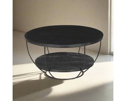 Salontafel Brix | Zwart Mangohout