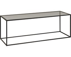 Salontafel Calp - Glas - Zwart - 96 x 34 x 32 cm (BxHxD)