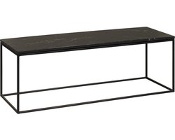 Salontafel Calp - Marmer/steen - Zwart - 96 x 34 x 32 cm (BxHxD)