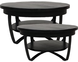 Salontafel Cilamon Zwart/Zwart - Set van 2