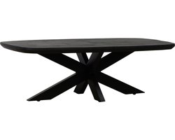 Salontafel Colorado Deens ovaal mangohout 130x70 cm - Zwart