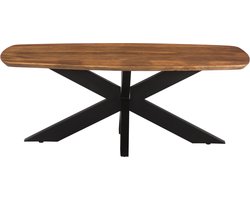 Salontafel deens ovaal mangohout 120cm bruin Livy duurzaam hout mango