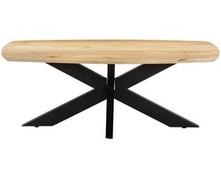 Salontafel deens ovaal mangohout 120cm lichtbruin Livy duurzaam hout mango