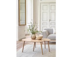 Salontafel Driehoekig Naturel - Eikenhout - Set van 2 - House Nordic