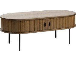 Salontafel Eikenhout Donkerbruin - 120x60x45cm - Tafel Nola - Giga Living