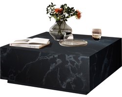 Salontafel Esma Zwart - MDF - Vierkant - 90x90cm - Hoogte 35 cm