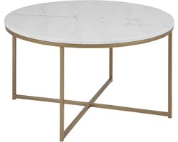 Salontafel Felien Marmer Wit Ø80cm - Giga Living