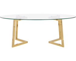 Salontafel FRESNO Glas Goud