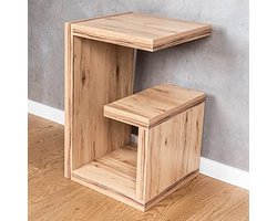 Salontafel Gustav - Houten Bijzettafel zonder Montage - Compacte Afmetingen 59x37x36 cm