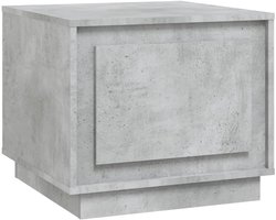 Salontafel Hout en Beton Grijs 51x50x44 cm Gezandstraald